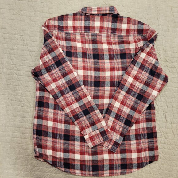 Penguin Flannel Shirt made for Perry Ellis, XL, Red Plaid - Picture 2 of 7